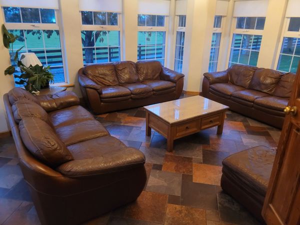 3  seater leather sofa's - Main image