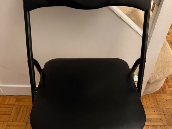 8 Black Folding Chairs - Main image