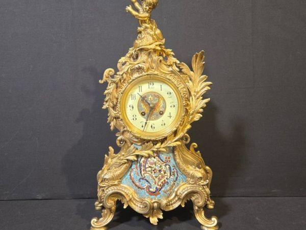TABLE CLOCK XIV STYLE GILT BRONZE 1850-1900 - Main image