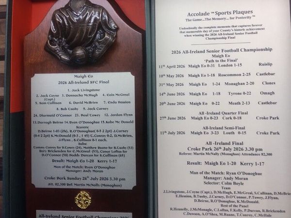 Mayo All Ireland Plaque 2026 - Main image