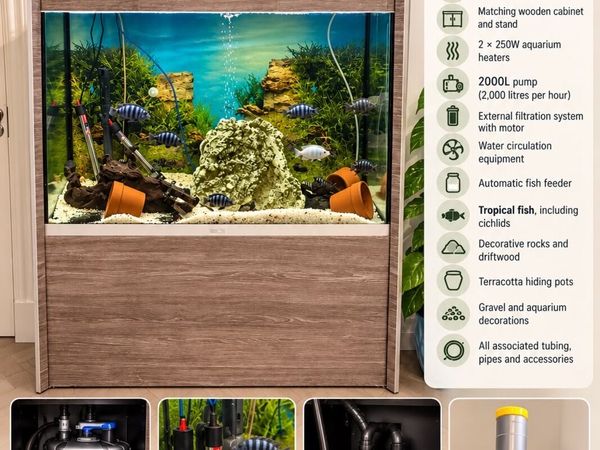 350L Aquarium/ Fish Tank - Complete Setup For Sale - Main image
