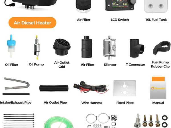 12V/24V Diesel Heater with App and LCD Screen - Main image