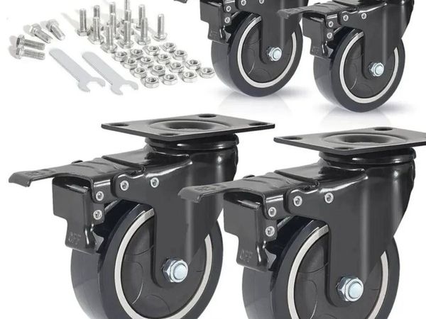 Castor Wheel 100mm Heavy Duty Industrial Set - Main image
