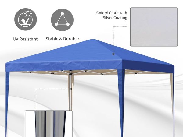Gazebo 3 x 3m Adjustable Height Garden Tent - Main image
