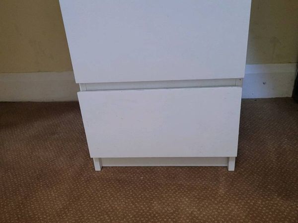 White bedside locker or suitable for under a desk - Main image