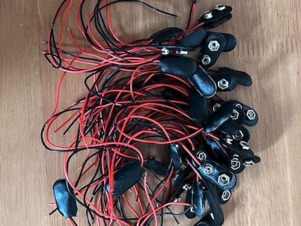 Job Lot 45 x 9V Battery Snap Connectors with Leads - Main image