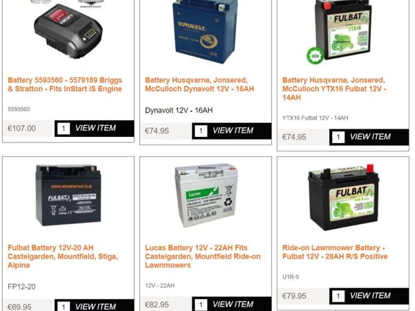 Castelgarden Mountfield Stiga Alpina Batteries - Main image