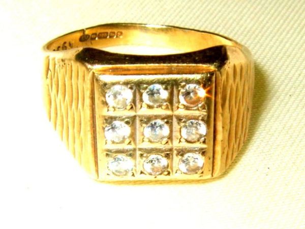 Vintage Gentlemans Gemset Ring - Main image
