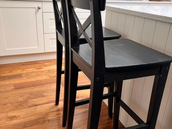 Bar Stools x 2  (IKEA) with back - Main image