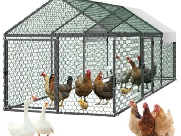 Metal Chicken Coop for 6-8 Chickens 1 x 3 x 0.99 m - Main image