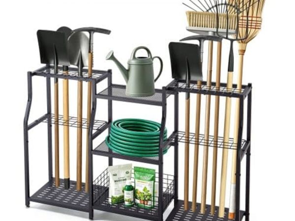 Garden Tool Organizer, 3-Tier High-Capacity Metal - Main image