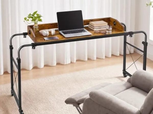 Overbed Table 1060 x 360 mm Mobile Over Bed Desk w - Main image