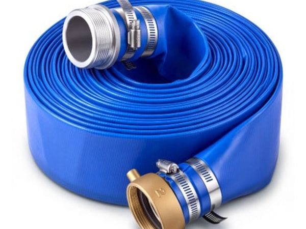 Discharge Hose 2" x 15.2 m PVC Lay Flat Backwash W - Main image