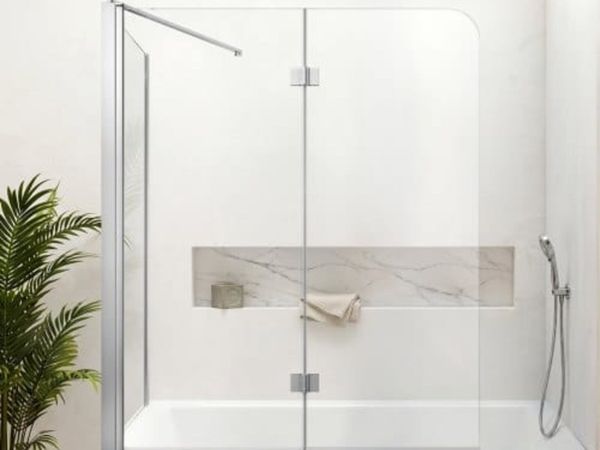 Bathtub Shower Door 27.5"/47"W x 55"H Semi-Framele - Main image