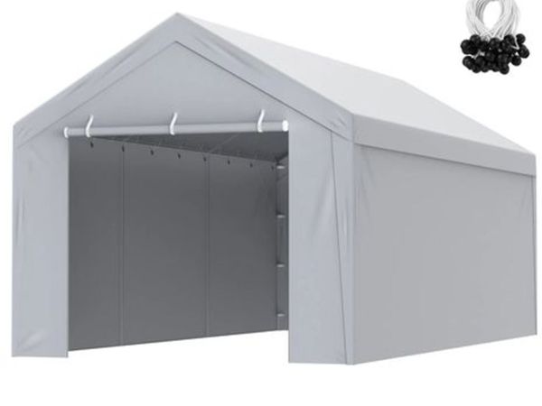 Carport Replacement Canopy Cover Top + Side Wall - Main image