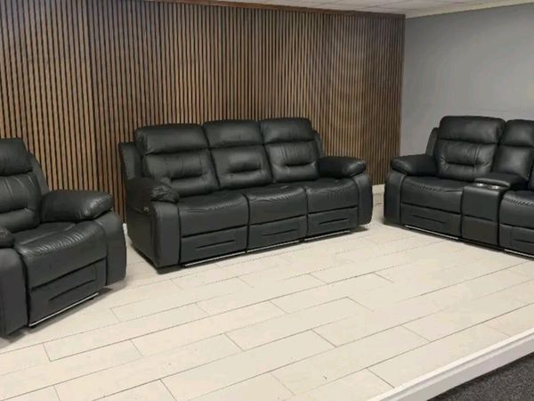 3+2 Monaco Electric Leather Recliner Sofa Set - Main image