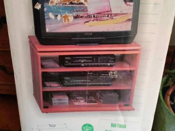 Flat packed, TV swivel stand, new in box. Measurem - Main image