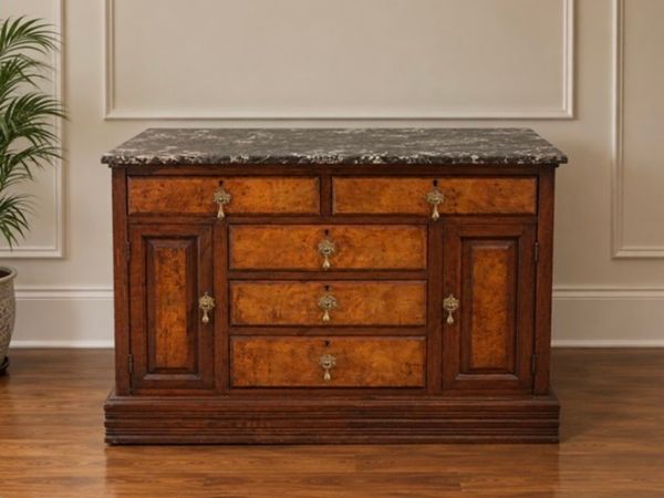 Victorian French marble top dresser - Main image