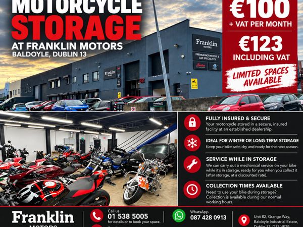 Motorcycle Storage-  NOW AVAILABLE - Main image