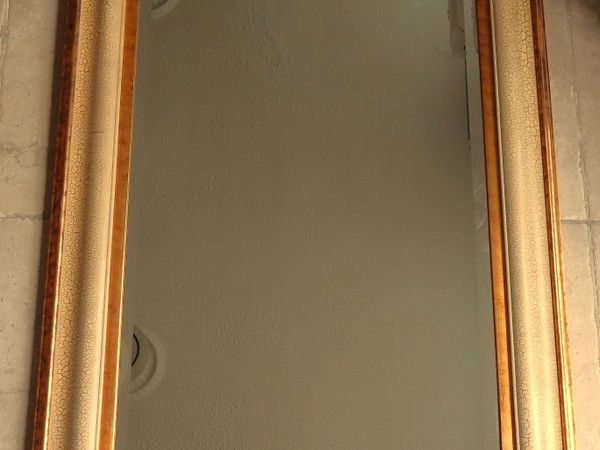 Large Vintage Bevelled Wall Mirror in Ornate Frame - Main image