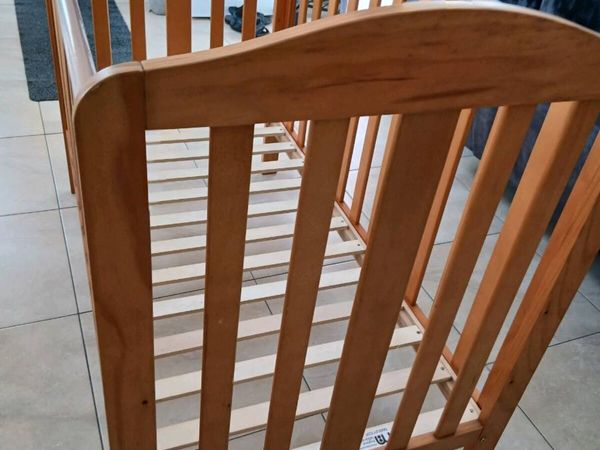 BABYS COT  WITH 2 MATTRESS.  ( 121 CM  X 63 CM ) - Main image