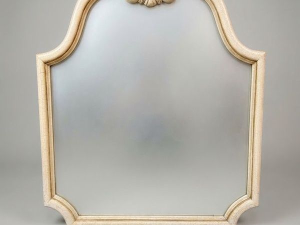 Vintage French Armoire Style Shield Shape Mirror - Main image