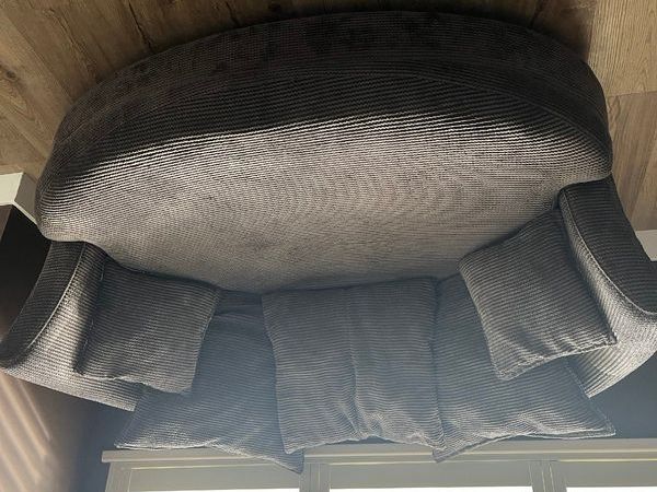 Grey corduroy love chair - Main image