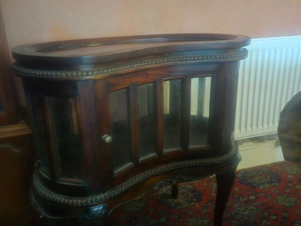 Vintage Curved Glass Display Cabinet - Main image