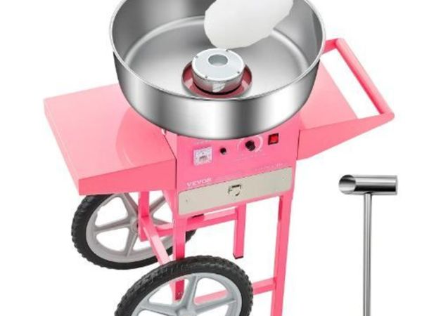 Electric Cotton Candy Machine with Cart, 1000W - Main image