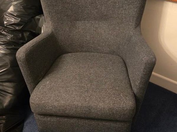 : IKEA OMTANKSAM Wingback Armchair : Nordvalla Dark Grey - Main image