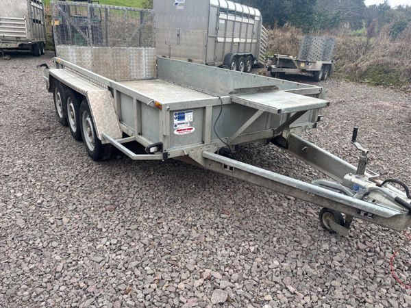 Ifor williams 12ft x 6ft Tri axle plant trailer - Main image