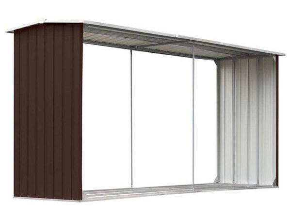 Garden Log Storage Shed Galvanised Steel 330x92x15 - Main image
