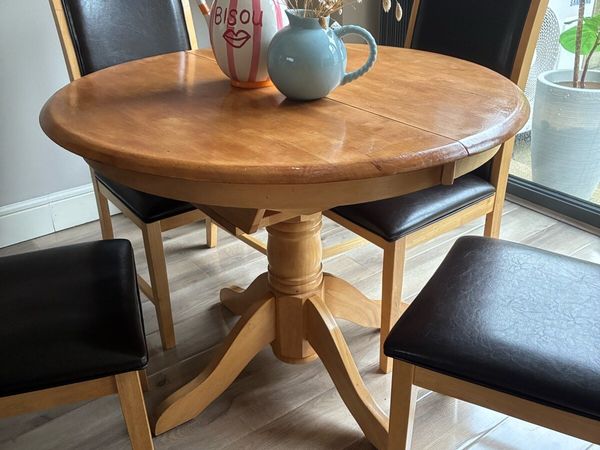 Oak dining table extendable - Main image