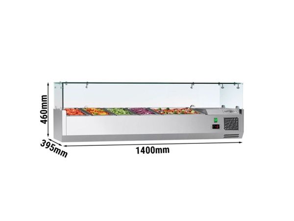 Commercial countertop salad unit - Main image