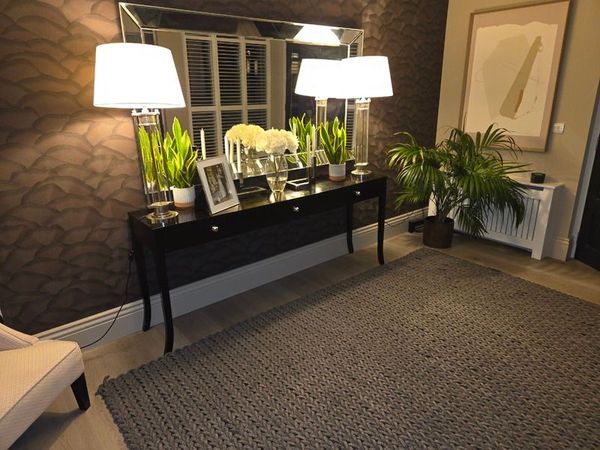 Absolutely stunning grey hand woven braided chunky knit rug - Main image