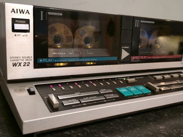 MEGA RARE  DOUBLE CASETTE DECK AIWA WX22 VINTAGE - Main image