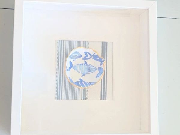 Framed gold leaf handmade bowl - Great gift - Main image