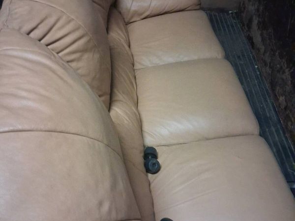 3 seater leather couch - Main image