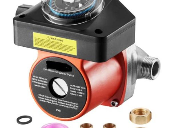 Hot Water Recirculating Pump, with Timer, 38 LPM - Main image