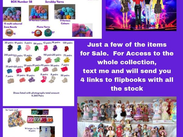 85Dolls, 1510 Outfits,4260 Shoes,834 Balls of Yarn - Main image
