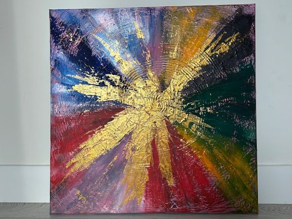 Color burst abstract painting - Main image
