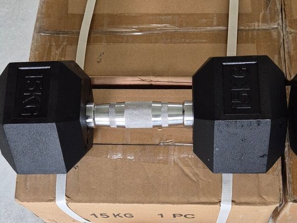 Brand new 2x17.5kilo hex dumbbells - Main image