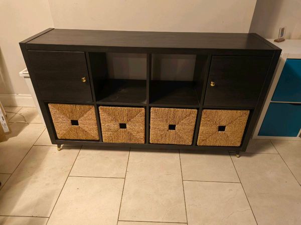 Black & gold IKEA Kallax 8 cube unit - Main image
