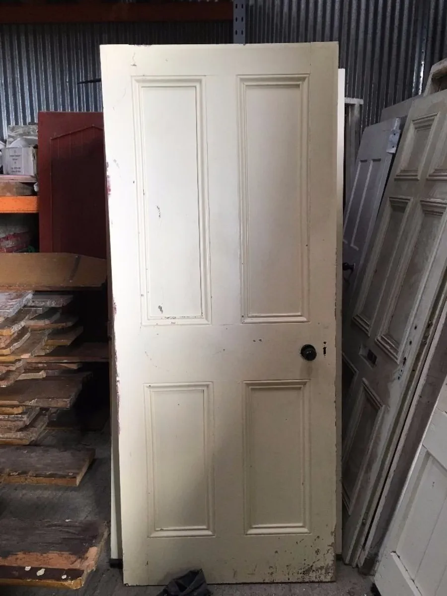 Antique internal pine panel doors - Image 3