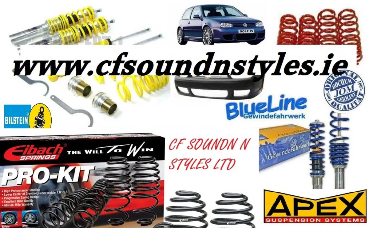 VW Golf MK4 MK5 MK6 MK7 Lowering Springs Coilovers - Image 1