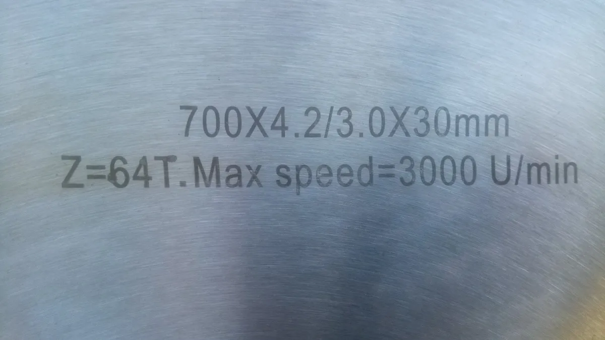 TCT  Saw blade 700mm - 500mm - Image 2