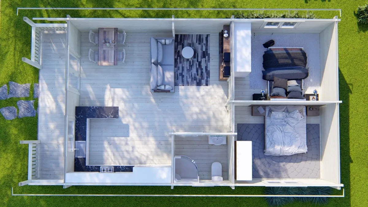 2 Bed A Log Cabin  - MyCabin.ie - Image 4