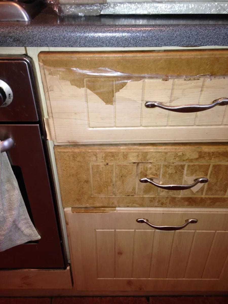 Lifting MDF  Kitchen Doors matched and replaced. - Image 1