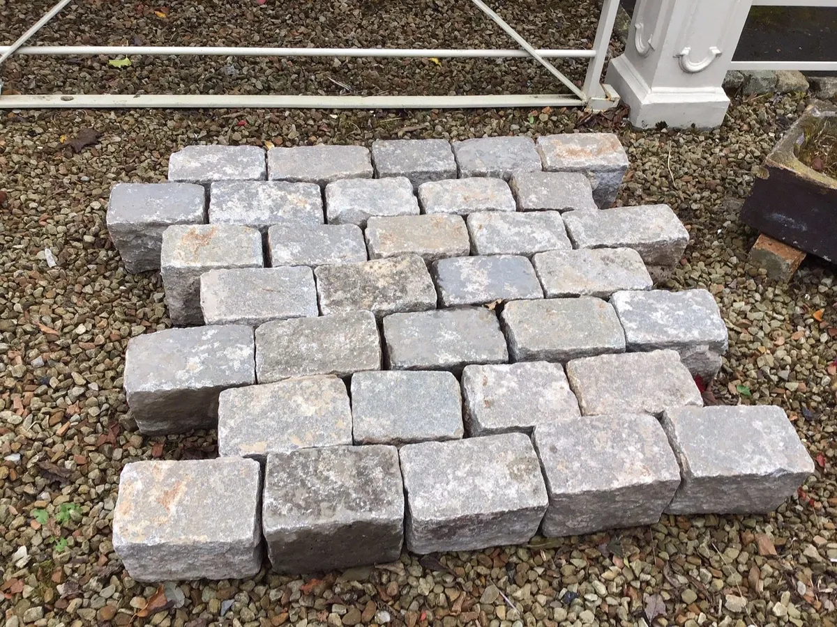 Old Salvage Reclaimed Granite Cobblestone - Image 1