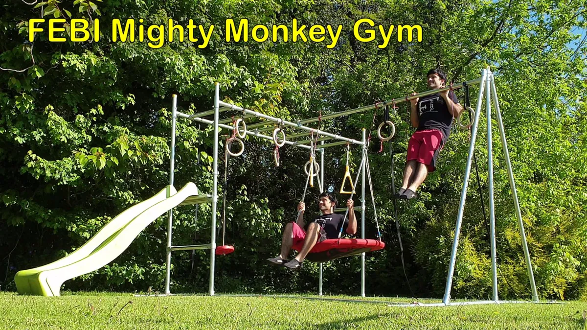 FEBI Mighty Monkey Gym - monkey bars & swing frame - Image 3